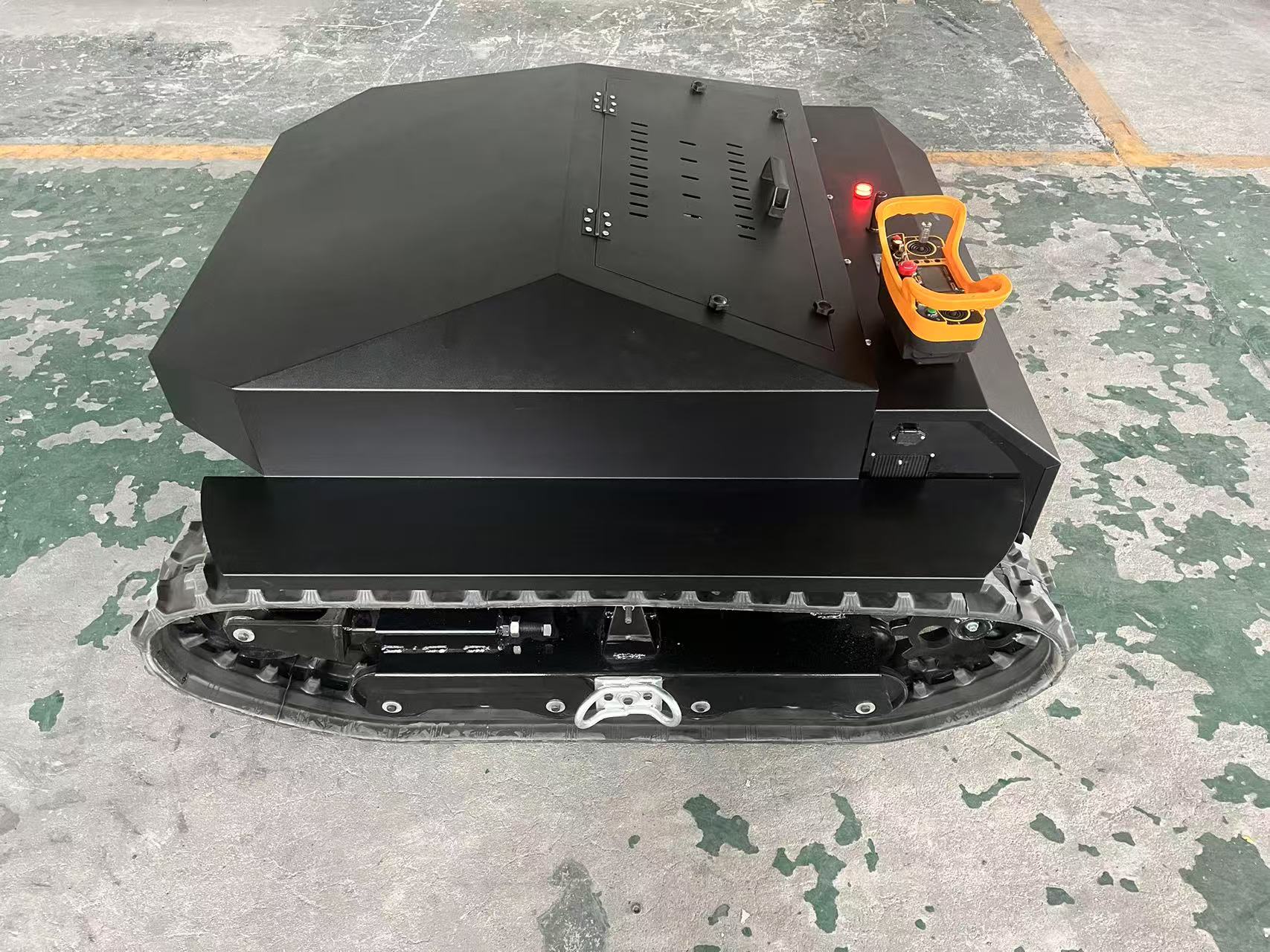 Wide-track remote-controlled slope mower